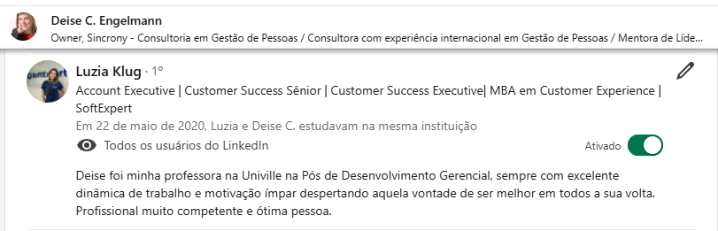 Depoimento Luzia Klug